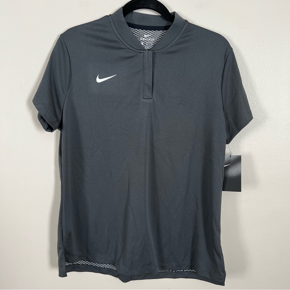 NWT Nike Dri Fit Gray Quarterzip Tee - size XL